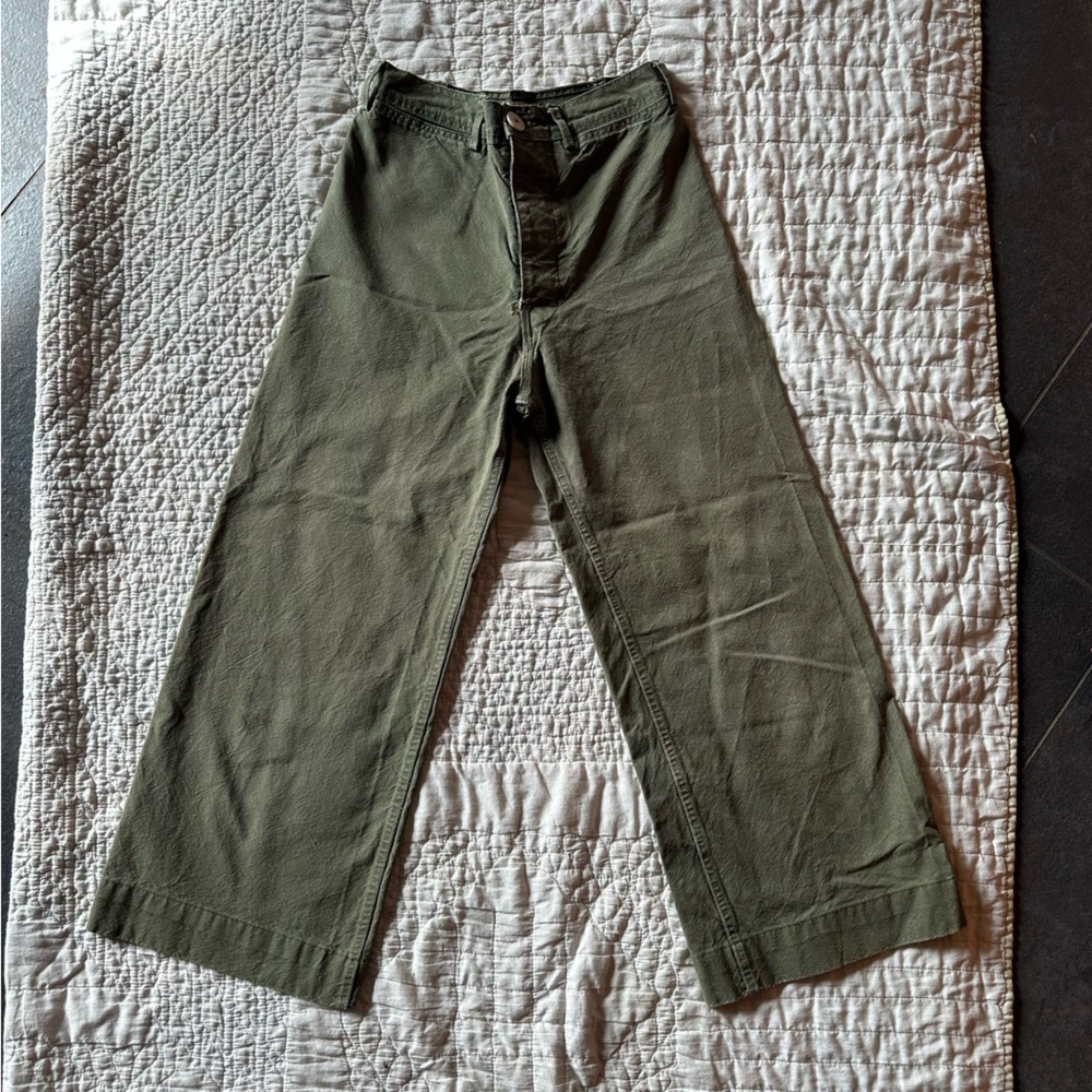 Jesse Kamm Sailor Pants Olive Green Small